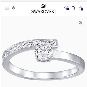 Swarovski - FRESH RING, SMALL, WHITE - Size 6
